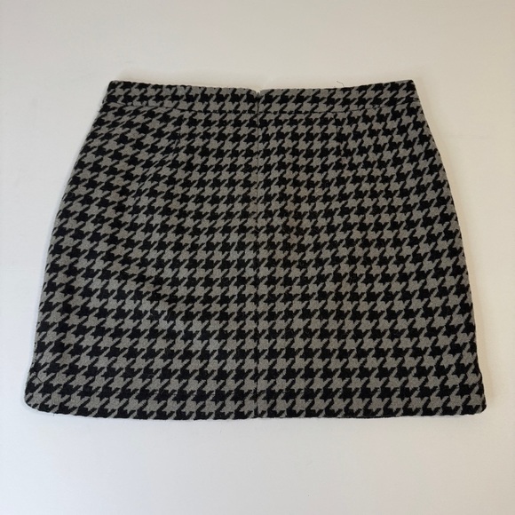 J.Crew Women's Houndstooth Wool Blend Mini Skirt Size 6 Preppy Y2K - Picture 2 of 9